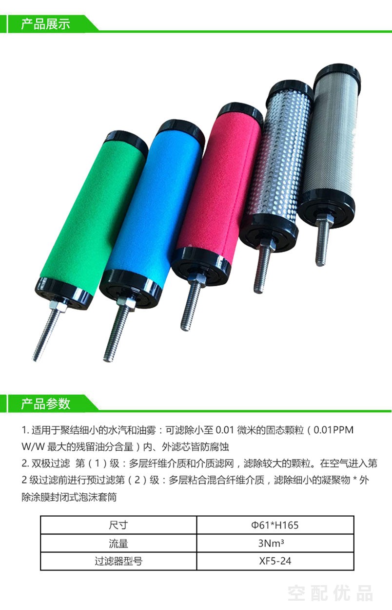 阿一多XF5-24/3m³高效过滤器滤芯E5-24