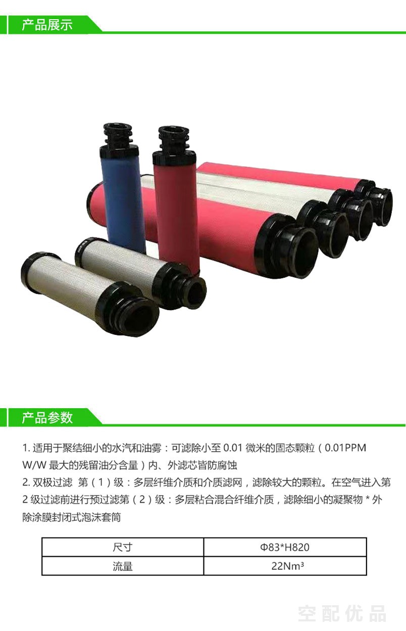 阿一多E5-48II/22m³高效过滤器滤芯