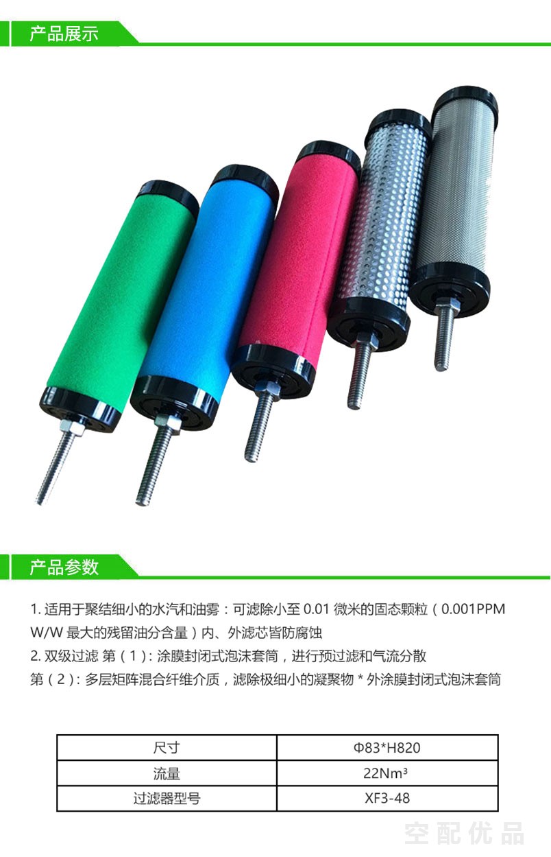 阿一多XF3-48/22m³高效过滤器滤芯E3-48