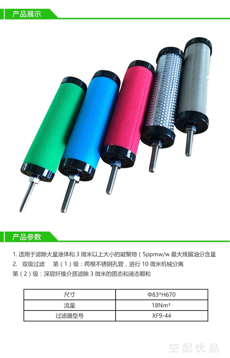 阿一多XF9-44/18m³高效过滤器滤芯E9-44