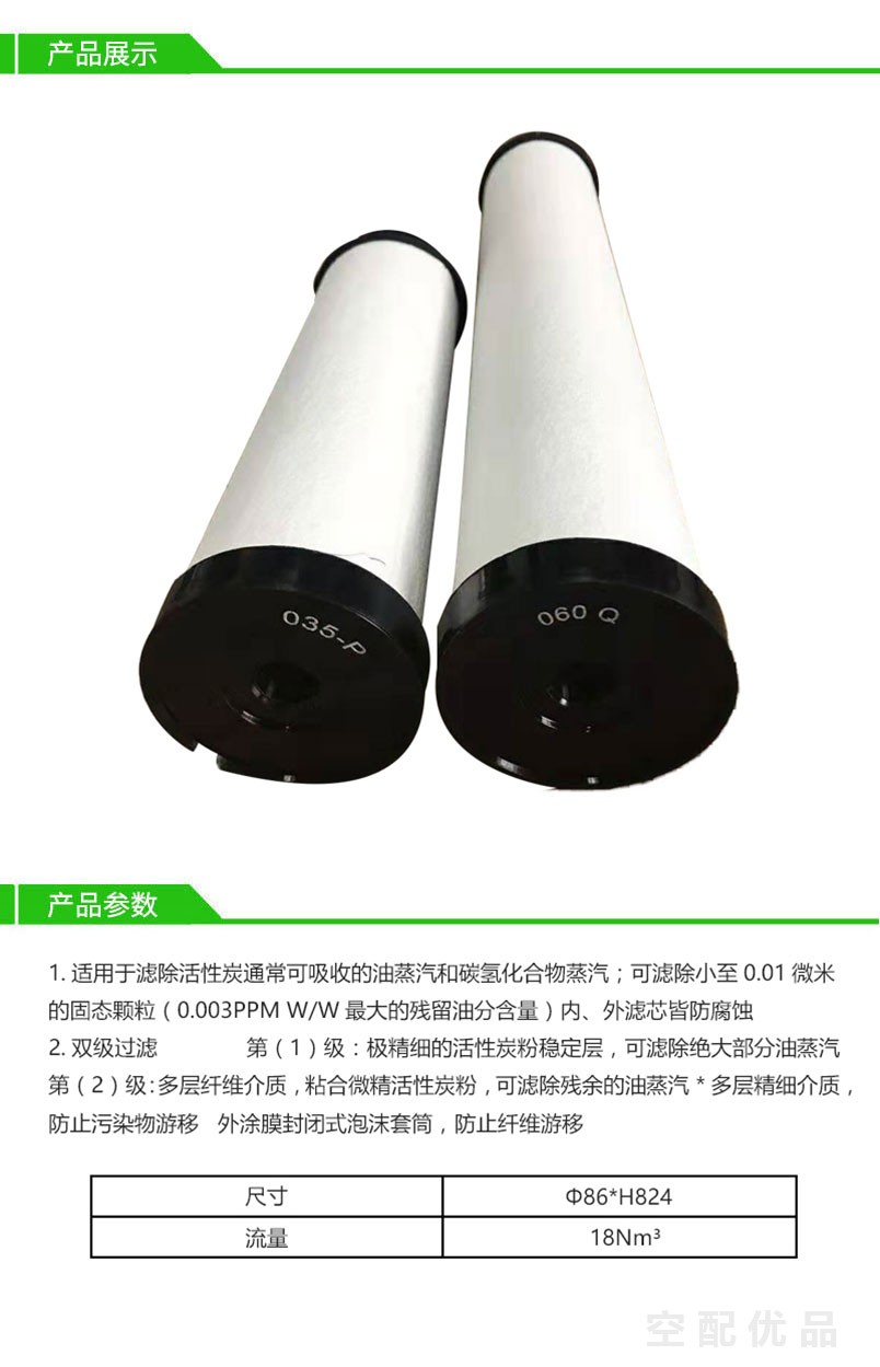 阿一多180-C/18m³管道高效过滤器滤芯