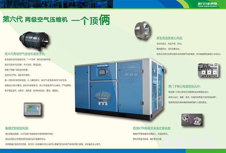 斯可络SCR270EPM+-12.5公斤200KW33立方永磁变频空压机