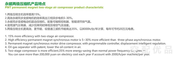 施耐德SRC-420SA-PMT/315KW永磁两级变频螺杆压缩机