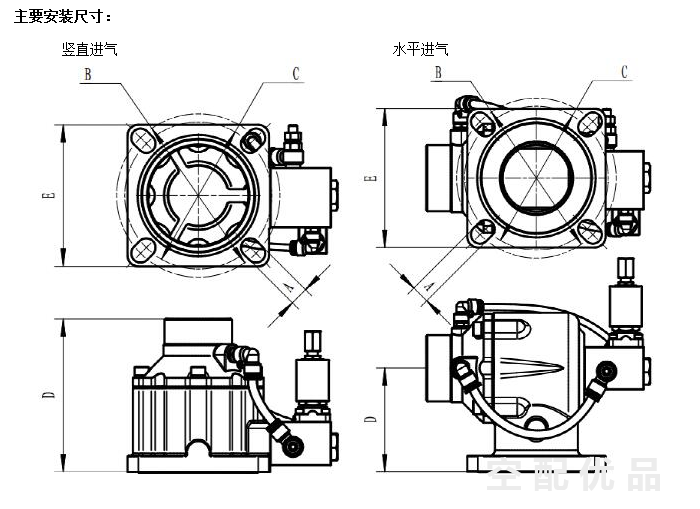 红星进气阀AIV-40C-K 适用11KW-15KW螺杆空压机