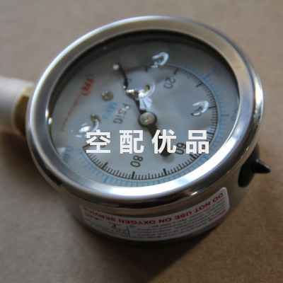 21982343英格索兰空压机一级甘油压力表(径向)0-10 0PSI