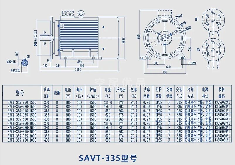 SAVT-355型三相永磁同步电机